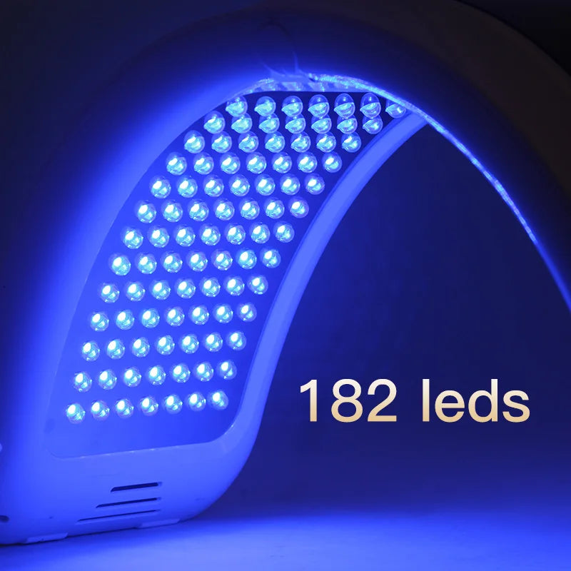 L-aktar ġdid ta '7 Kulur LED Light Spettrometru Akne Facial SPA Beauty Phototherapy Magni Wiċċ u Korp Ġilda Moisturizing Dawl Aħmar Blu