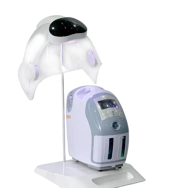 L-aktar ġdid O2toderm Oxygen Dome B'7 Kuluri LED Light Therapy Oxygen Jet Facial Beauty Machine