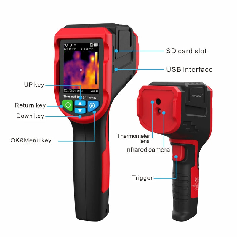 Noyafa Infrared Thermal Camera Floor Heating Detector NF-521 Temperature Imaging Imager 2000 Pixels Imager Thermometer