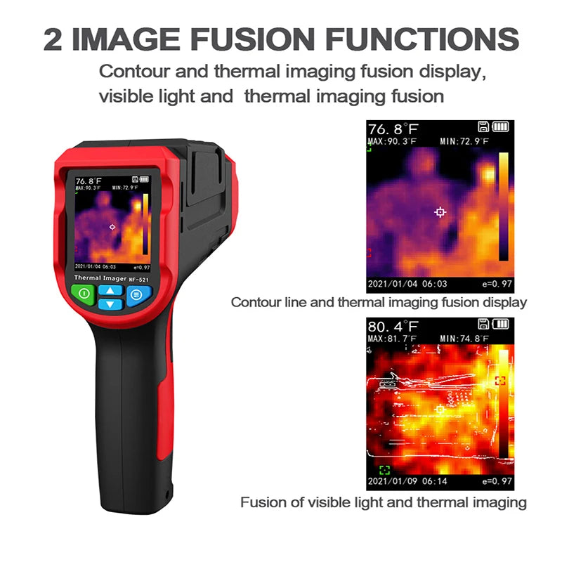 Noyafa Nf 521 Termovisor infravermelho portátil 340x240 Resolução de imagem 1024 Pixel Sensor Detector de aquecimento de piso Termômetro