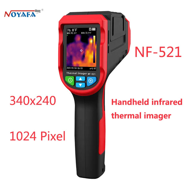 Noyafa Nf 521 휴대용 적외선 열 화상 카메라 340x240 해상도 이미징 1024 픽셀 센서 바닥 난방 감지기 온도계