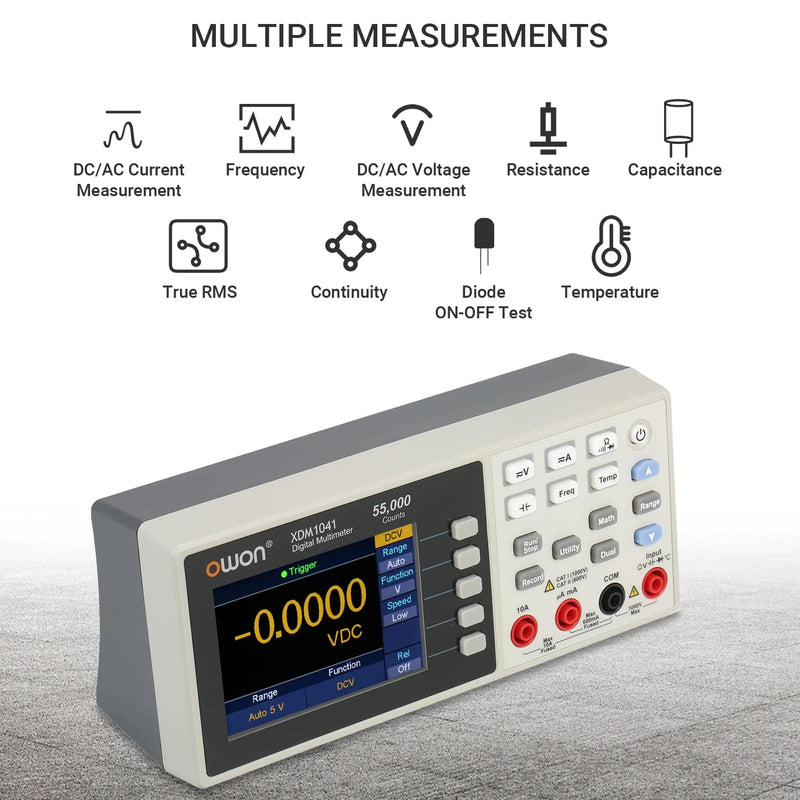 Desktop Multimeter Interface Owon XDM1041 USB/RS232 Digital Multimeter 55000 Counts High Accuracy ...