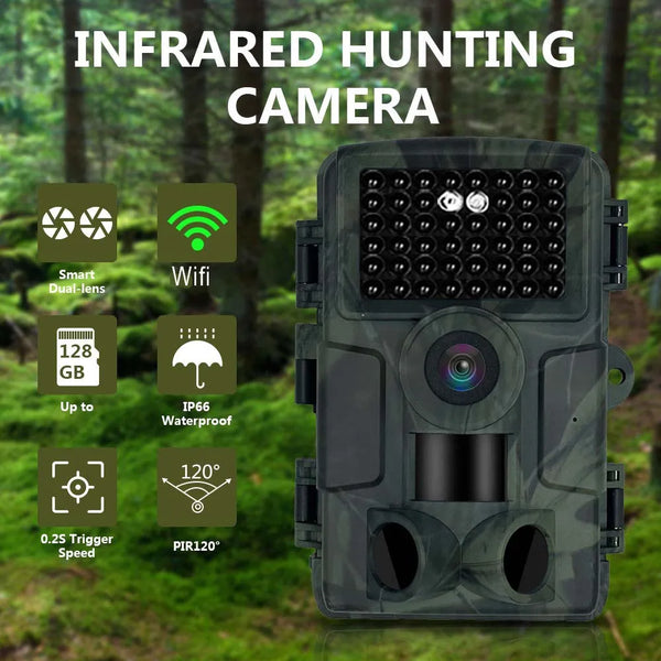 PR4000 Wifi caméra de suivi de repérage de la faune Bluetooth 1080P 32MP Vision nocturne infrarouge 2.0 pouces LCD Photo de sentier sauvage pour la chasse