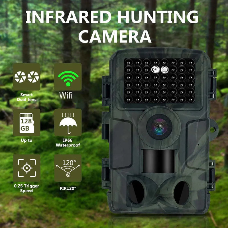 PR4000 Wifi Wildlife Scouting Spårningskamera Bluetooth 1080P 32MP Infraröd Night Vision 2,0 tum LCD Wild Trail Photo for Hunt