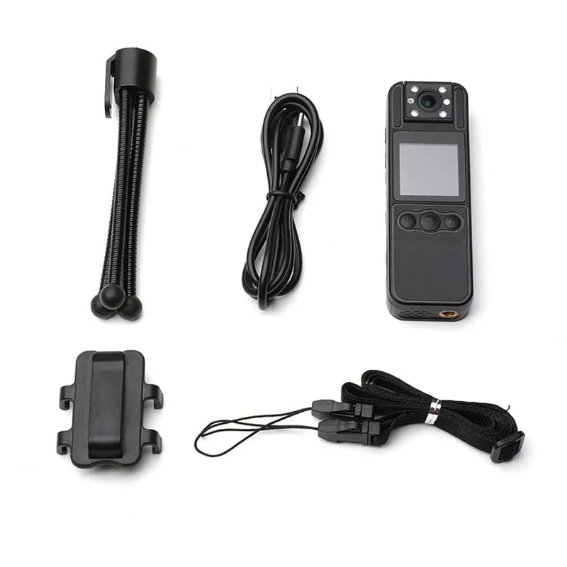 Pocket Body Worn Recorder 1.3 אינץ' מסך HD 1080P ראיית לילה מיני מצלמת המשטרה וידאו מקליט קול אופניים אופנוע ספורט DV