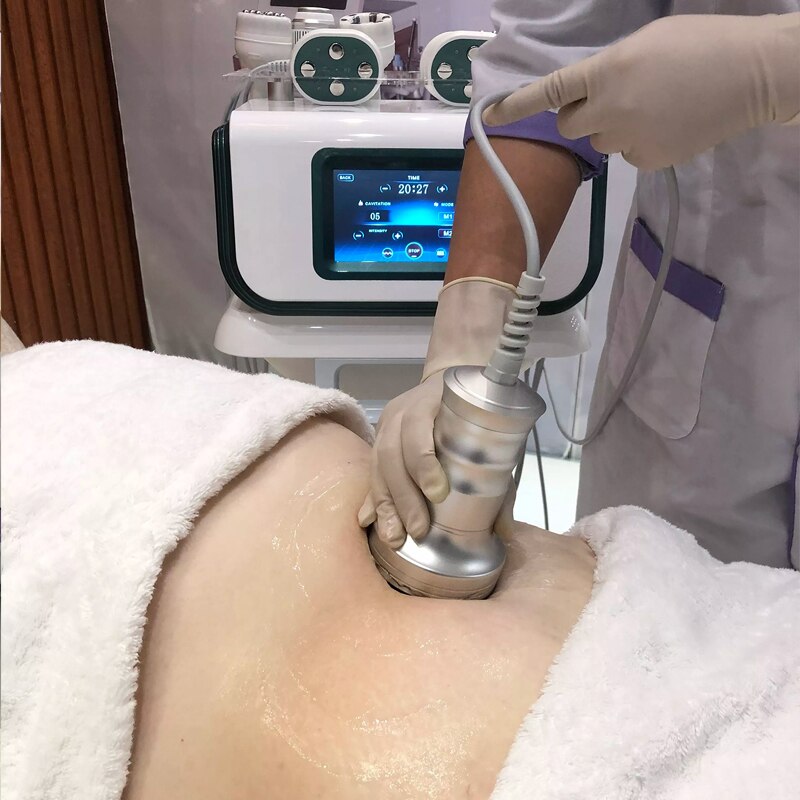 Portable 8 in 1 Newest 80K Cavitation Vacuum Body Slimming Machine Skin Tightening Weight Shaping Massage Equipment
