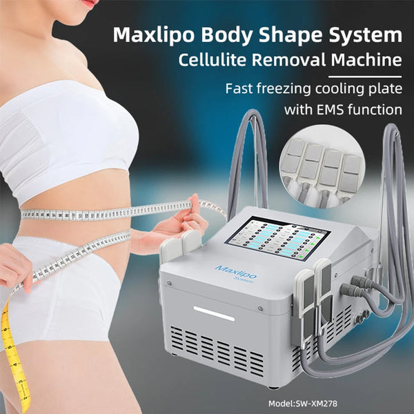 Портативний Ems Body Slimming Cryolipolysis Machine Остання кріо пластина Cool Body Sculpting Fat Freeze Salon Massager Device