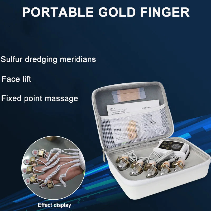 Portable Gravitational Diamond Finger Face Lifting Body Massage Radio Frequency Microcurrent Golden Finger RF EMS Beauty Machine