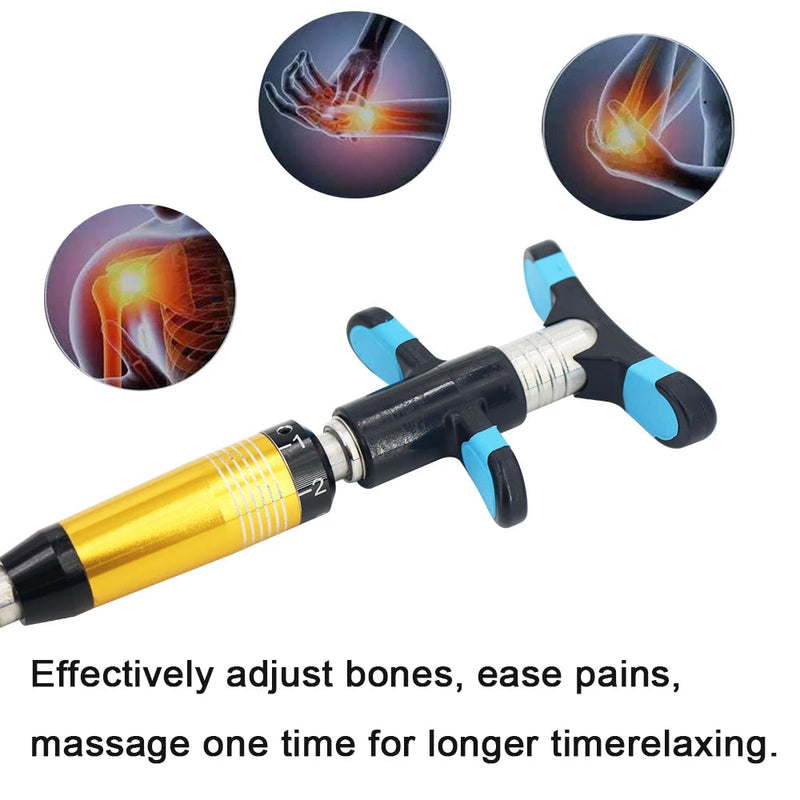 כלי התאמת כירופרקטיקה ידני נייד טיפול תיקון כאבי עמוד שדרה אקדח התאמת עמוד שדרה לעיסוי גוף להירגע 2023