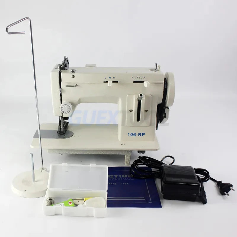 Portable Walking Foot Zigzag Stitch 9'' Arm Leather And Heavy-Duty Sewing Machine 106-RPL