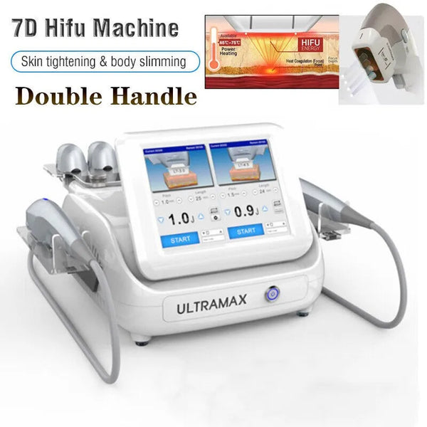 Professional 7D Machine Ultra Face Lifting Anti-wrinkle Skin Lifting Body Slimming Wrinkle Removal with 2 Handles Device Origina