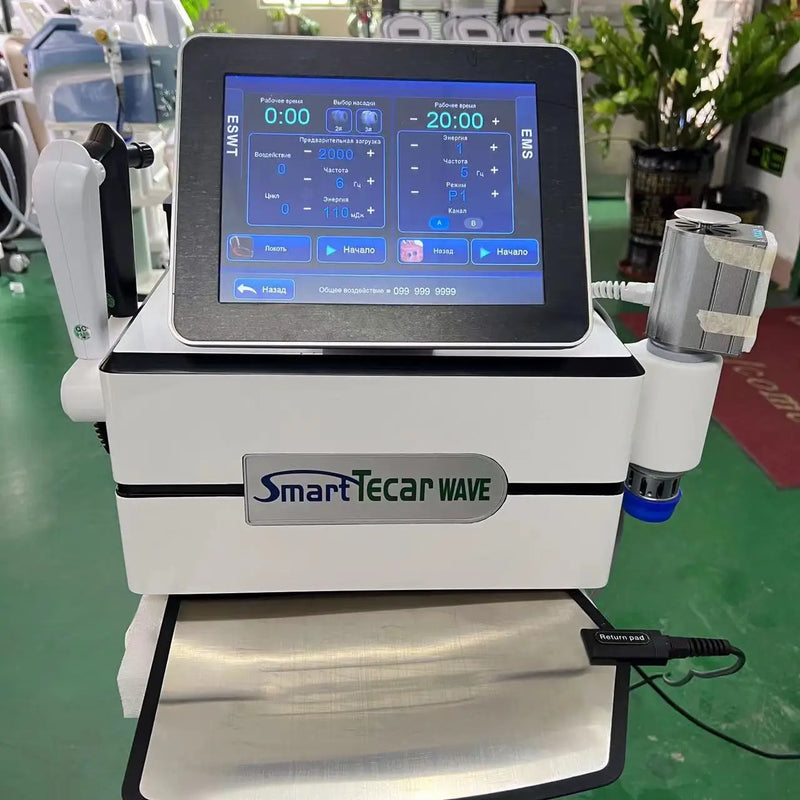 RET/CET Diathermy Capactive And Resistive Energy Transfer Tecar EMS Electric Muscle Stimulation Shock Wave Physiotherapy Machine