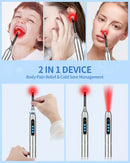 Kırmızı Işık Terapi Cihazı Kablosuz LED Yakın Kızılötesi Uçuk ve Canker Boğaz Işık Terapisi Ağrı Giderme Cilt Bakımı Güzellik Değnek