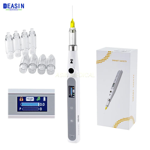 Dentaler Oralanästhesie-Injektor, tragbar, schmerzlos, kabellos, Lokalanästhesie mit bedienbarem LCD-Display, aufladbar und mit Saugfunktion