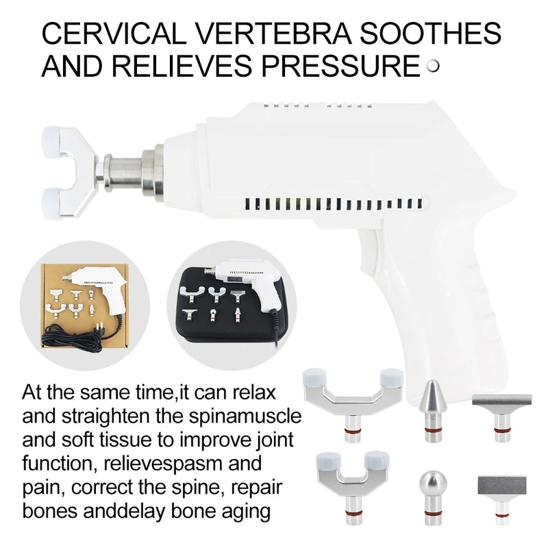 1500N elektrisk korrigeringspistol Spinal Justerbart Instrument Impuls Rygg Cervical Body Massager Kiropraktik Justeringsverktyg Nytt