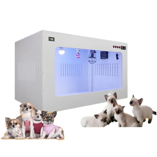 Veterinärutrustning Professionell valp Inkubator Hund Inkubator Syretillförsel för husdjur Termostatisk inkubator