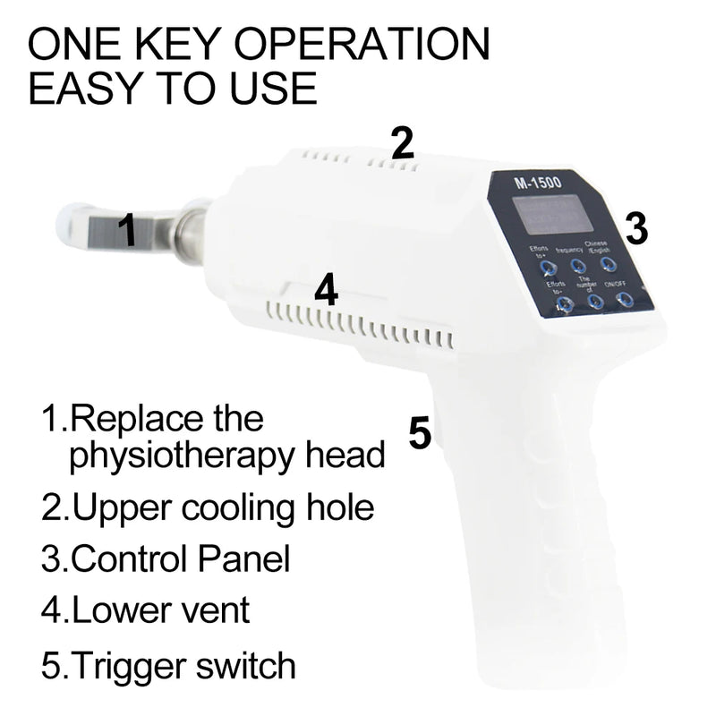 1500N Electric Correction Gun Spinal Adjustable Instrument Impulse Spine Cervical Body Massager Chiropractic Adjusting Tools New
