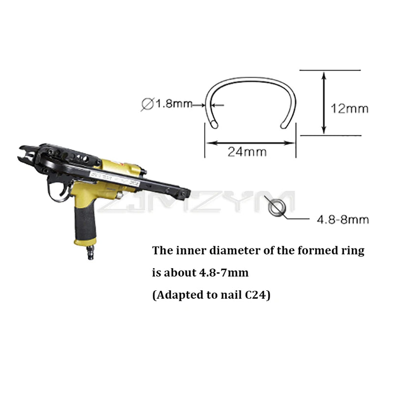 SC7C Pneumatik C-ring Gun, Air Nail Gun, Hog Ring Plier, C-ring Naier Asli Otentik Tipe C Nailer
