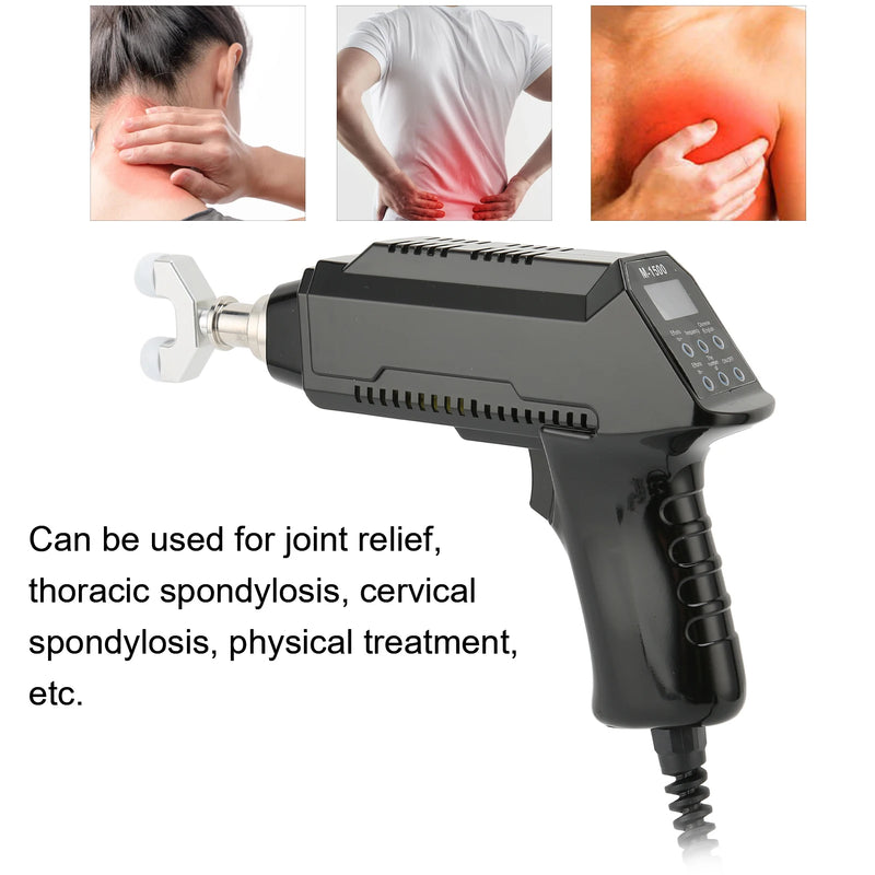 Elektrisk ryggradsmassager 1500N Elektrisk kiropraktikjusteringsverktyg 30-nivås Cervical Spinal Correction Gun M-1500