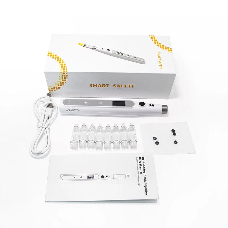 Bezprzewodowy inteligentny wstrzykiwacz do znieczulenia stomatologicznego wyświetlacz LCD doustne znieczulenie miejscowe strzykawka bezbolesny długopis dentysta rurka wtryskowa