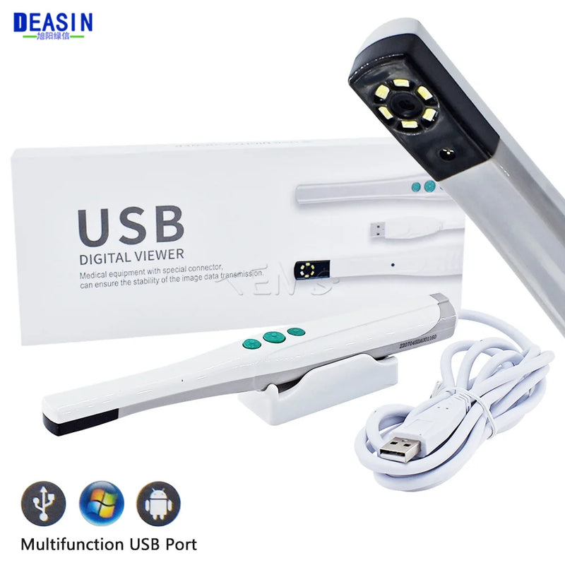 Endoscopio per fotocamera intraorale USB dentale orale 6 luci a LED per fotocamera USB per la casa servizio fotografico per denti