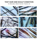 Skin Analyzer 7 tum 50X/200X Magnifying Sceptre Analyzer 500W HD Skin Scanner Hårfollikelolja Fuktpigmenttestare Hårbotten