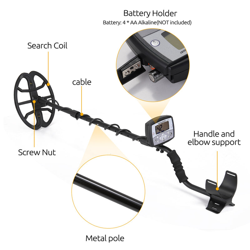 TC-800 11 Inch Metal Detector Underground Professional Depth Search Finder Gold Detector Treasure Hunter Detecting Pinpointer