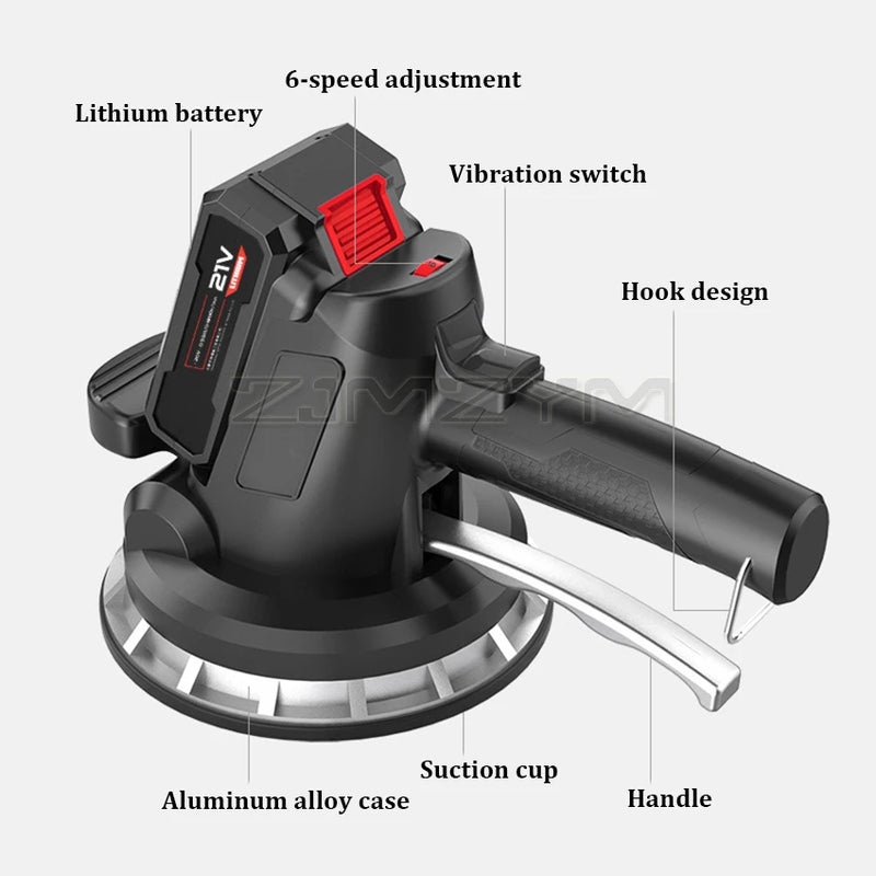 Tile Tiling Tool Machine with Lithium Battery Floor Vibration Power Tools Vibrator Wall Tile Tiling Automatic Vibration 26000rpm