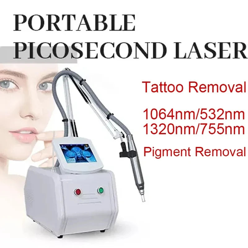 Laser Nd Yag di alta qualità Q Switch per la rimozione del tatuaggio Macchina per la rimozione del tatuaggio laser a picosecondi Laser Pico Rimuovi tatuaggio