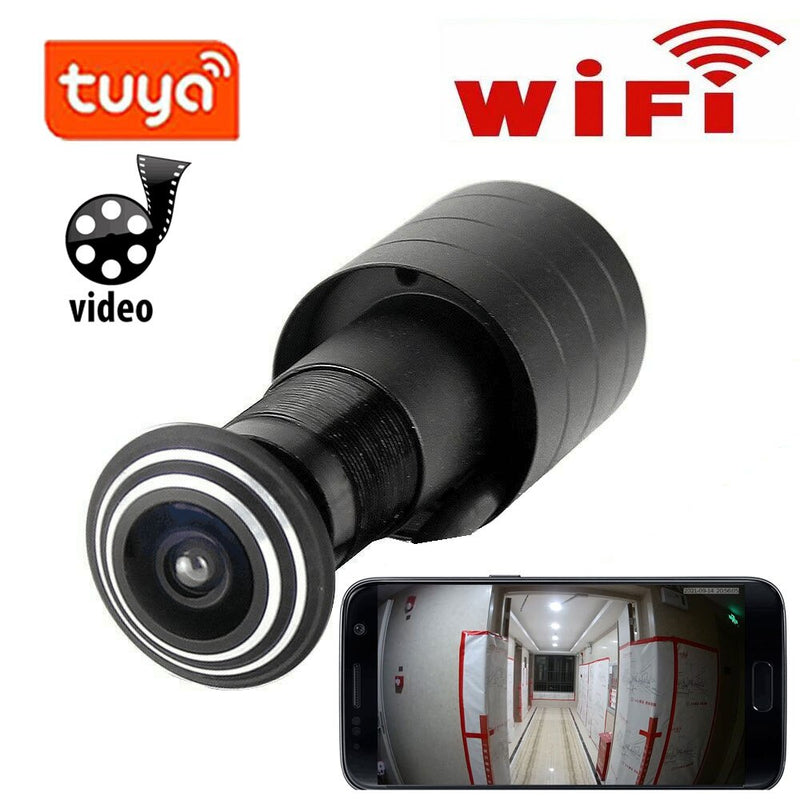 Cámara de interior Wifi 1080P, mirilla Tuya, timbre, detector de movimiento  PIR, Visor de puerta, visión nocturna, conversación - AliExpress