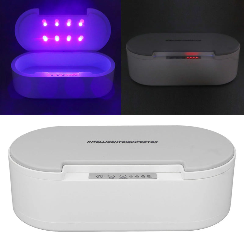Boîte de nettoyage UV à 360 degrés, nettoyage rapide, diffusion vocale, aromathérapie, boîte ultraviolette automatique pour outils de Nail Art, boîte de désinfection
