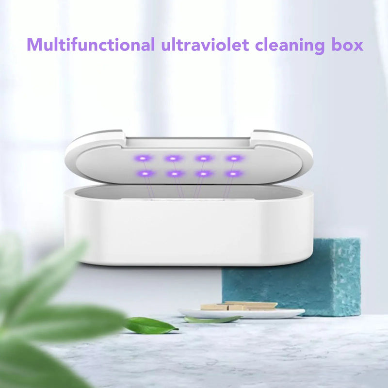 Scatola di pulizia UV Scatola di pulizia ultravioletta automatica per aromaterapia con trasmissione vocale pulita veloce a 360 gradi per strumenti per nail art Scatola di disinfezione
