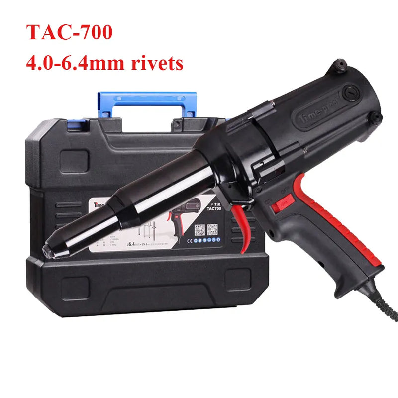 Upp till 6,4 mm kraftig elektrisk nitpistol nitverktyg elektrisk blindnitare elverktyg 220V/600W TAC700