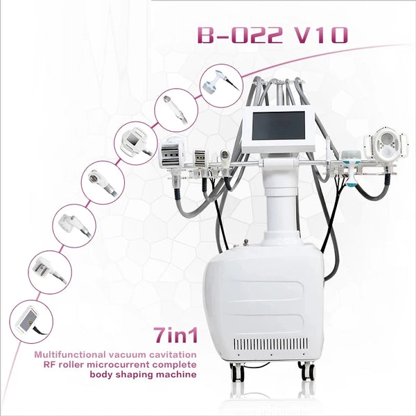 V10 Multifunktionell VELABODY SHAPE Kroppsbantning Kavitation Celluliter Fettborttagning Vakuum Roller ögonvård Viktminskningsmaskin