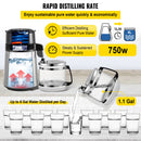 VEVOR Machine à eau distillée 4L distillateur d'eau à température contrôlée distillateur d'eau sûr santé acier inoxydable 110 V/220 V