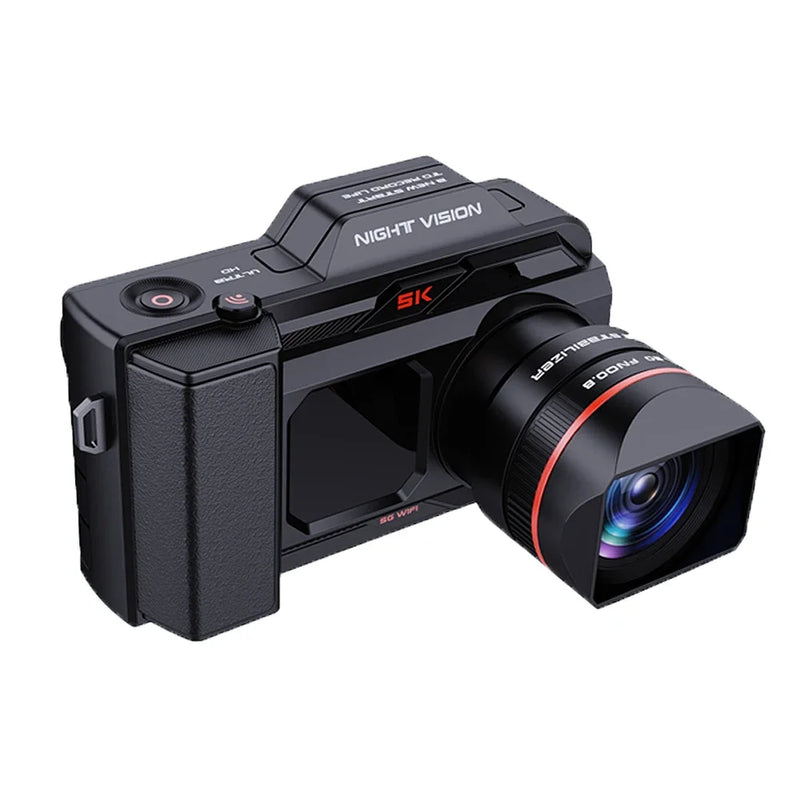 WIFI 5K HD Digitalkamera 500M Infraröd Night Vision Monokularteleskop 50X Zoom 52MP Fullfärg SLR-videokamera för camping