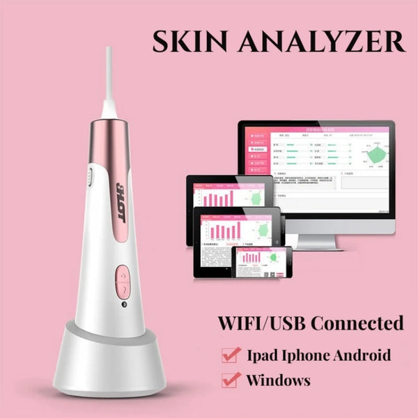 Wifi inteligente automático analisador de pele detector inteligente máquina scanner facial microscópio da pele para windows ios android