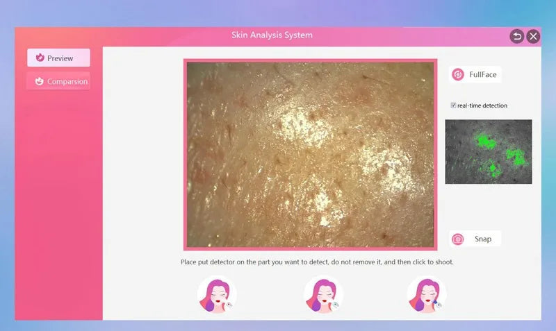 Skin Test Using Automati WIFI Intelligent Automatic Skin Analyzer Smart Detector Facial Scanner ...