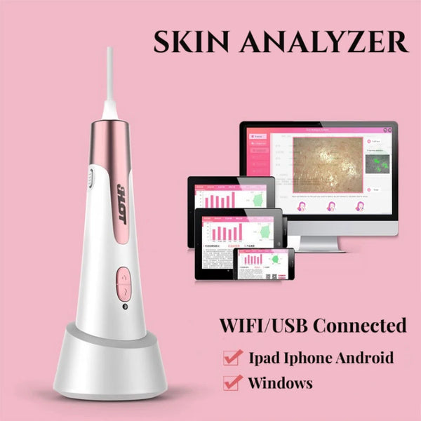 WIFI ワイヤレスポータブル肌美的アナライザーデジタルスキンスキャナー顔診断検出器肌分析サロン美容機