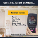 WS120 Мультисканер для поиска шпилек переменного тока, деревянные кабели, провода, трекер глубины, сантехнический сканер подземных стен, ЖК-звуковой сигнал