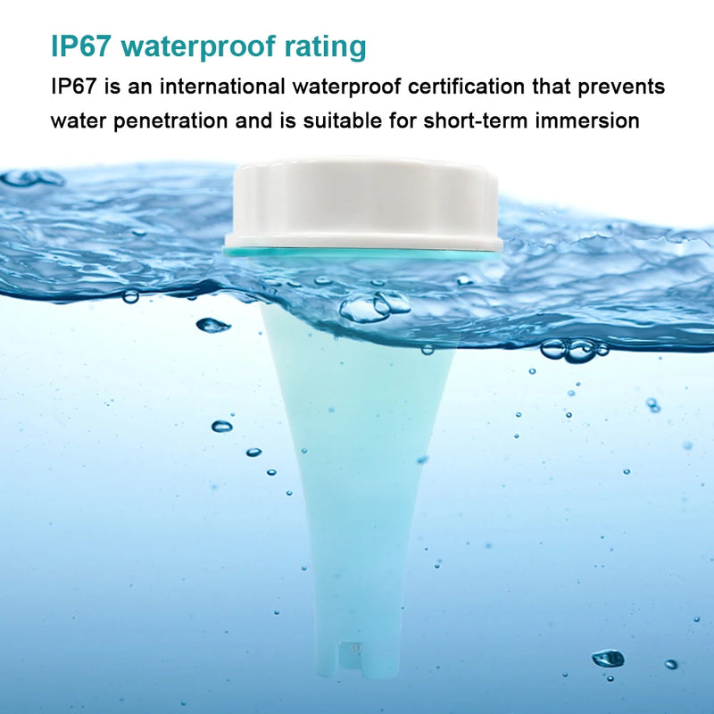 Rilevatore di qualità dell'acqua 6 in 1 PH EC Solidi disciolti ORP Temperatura Cloro Tester di qualità dell'acqua BT Cellulare APP Remoto