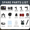 Câmera de ação antivibração wi-fi com controle remoto, câmera esportiva à prova d'água, tela ips de 2 cabeças, ângulo amplo de 170 °, câmera gravadora