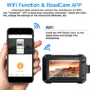 WiFi Motorcycle DVR Dash Cam 1080P+1080P Full HD Front Rear View Waterproof Motorcycle Camera GPS Logger Recorder Box