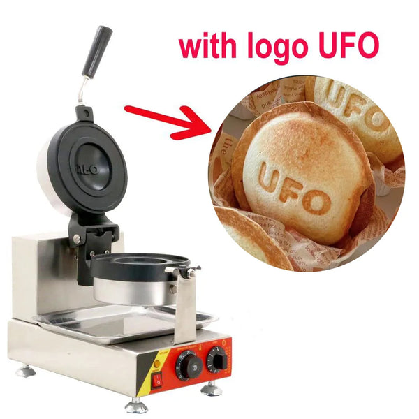 Logolu Ufo Burger Donut Makinesi Dondurma Waffle Hamburger Ekmeği Sıcak Pres Makinesi Gelato Panini Pres Brioche UFO Burge