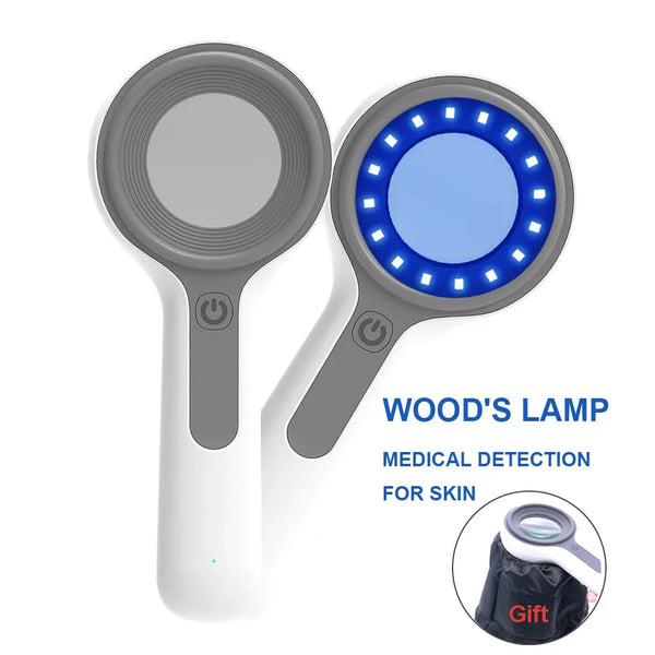 Woods Lamp Skin Analyzer לעור UV הגדלה ליופי בדיקת פנים עץ מנורת עץ אור ניתוח זיהוי טיפוח אישי