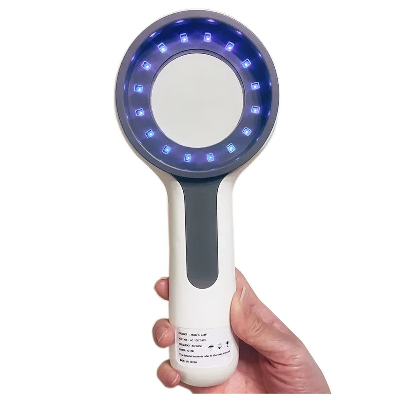 Woods Lamp Hudanalysator För Hud UV Förstoring För Skönhet Ansiktstestning Trälampa Ljus Hudanalys Detektion Personlig vård