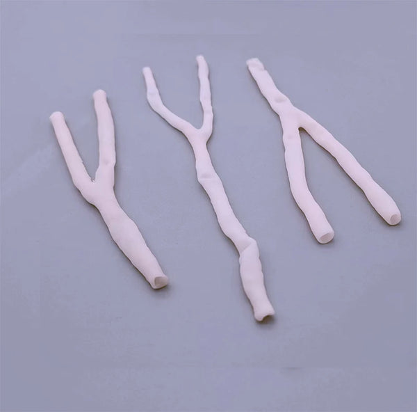 Modelo de sutura de vasos sanguíneos de simulação integrada trigeminal em forma de Y Sutura bypass placa calcificação modelo de artéria carótida