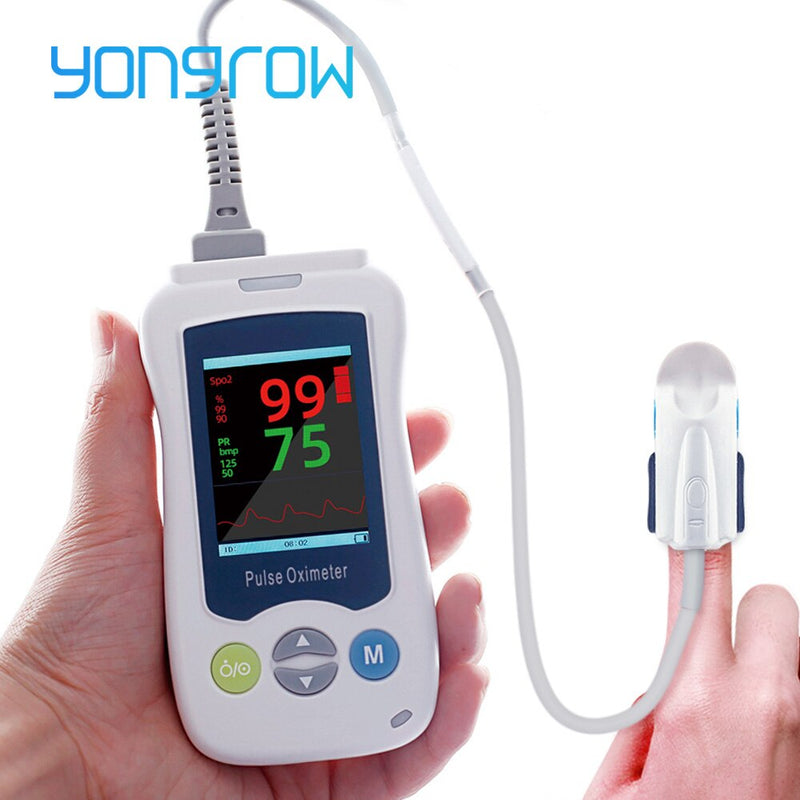 Yongrow ręczny pulsoksymetr akumulator przenośny ręczny pulsoksymetr dla dorosłych niemowląt noworodek noworodek dziecko dzieci