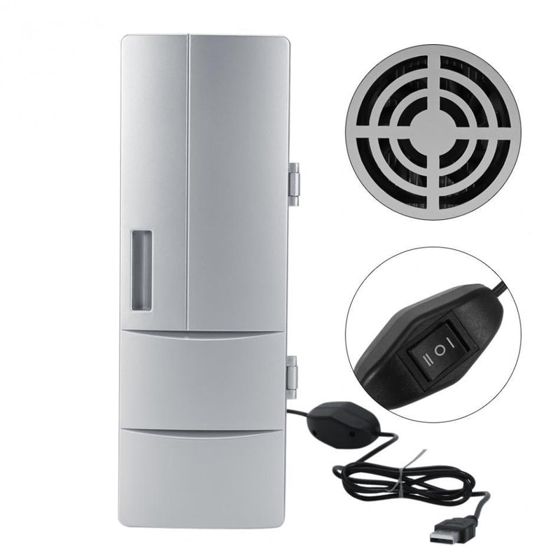 Компактний міні-USB-холодильник з морозильною камерою, банки для напоїв, охолоджувач для пива, підігрівач для подорожей