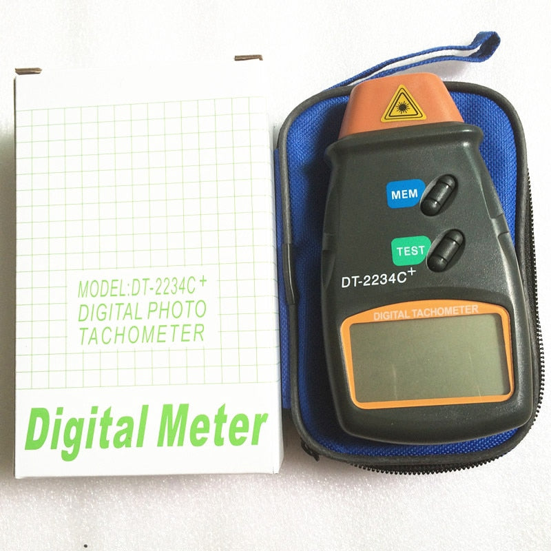 DT-2234C Digital Motor Tacômetro Velocidade Digital Velocímetro Digital Laser Foto Tacômetro Não Contato Tach Speed ​​Medidor